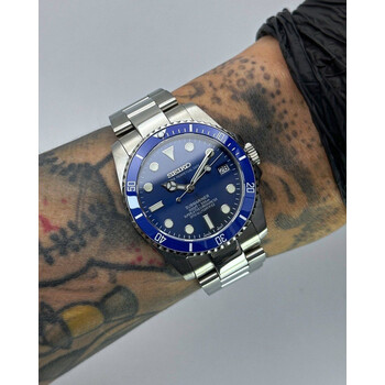 Custom Seiko Mod • Blue Smurf Submariner • 36mm